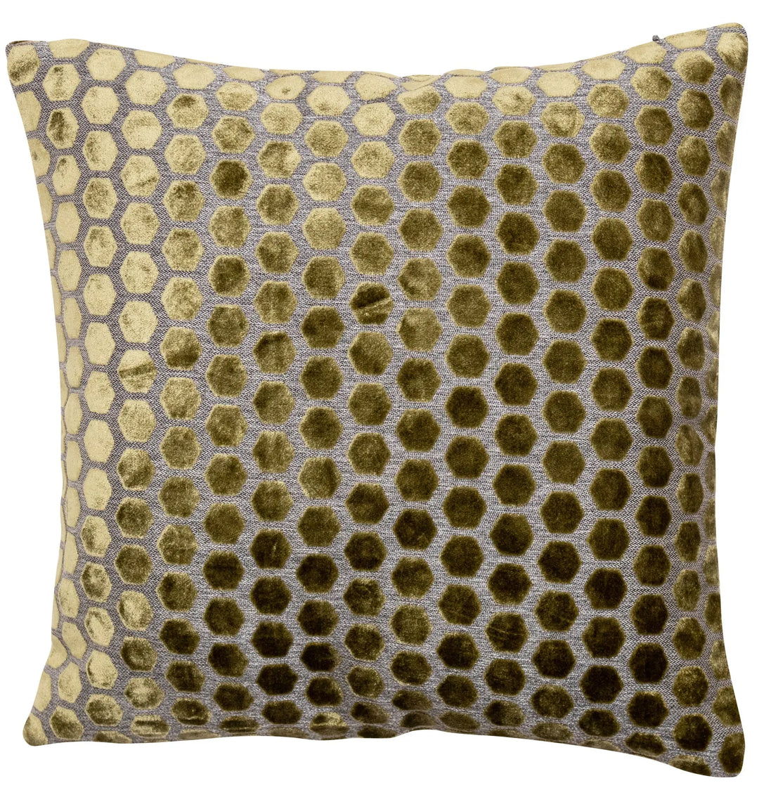 Malini Large Jorvik Olive Cushion 56x56cm - LUX-HOM