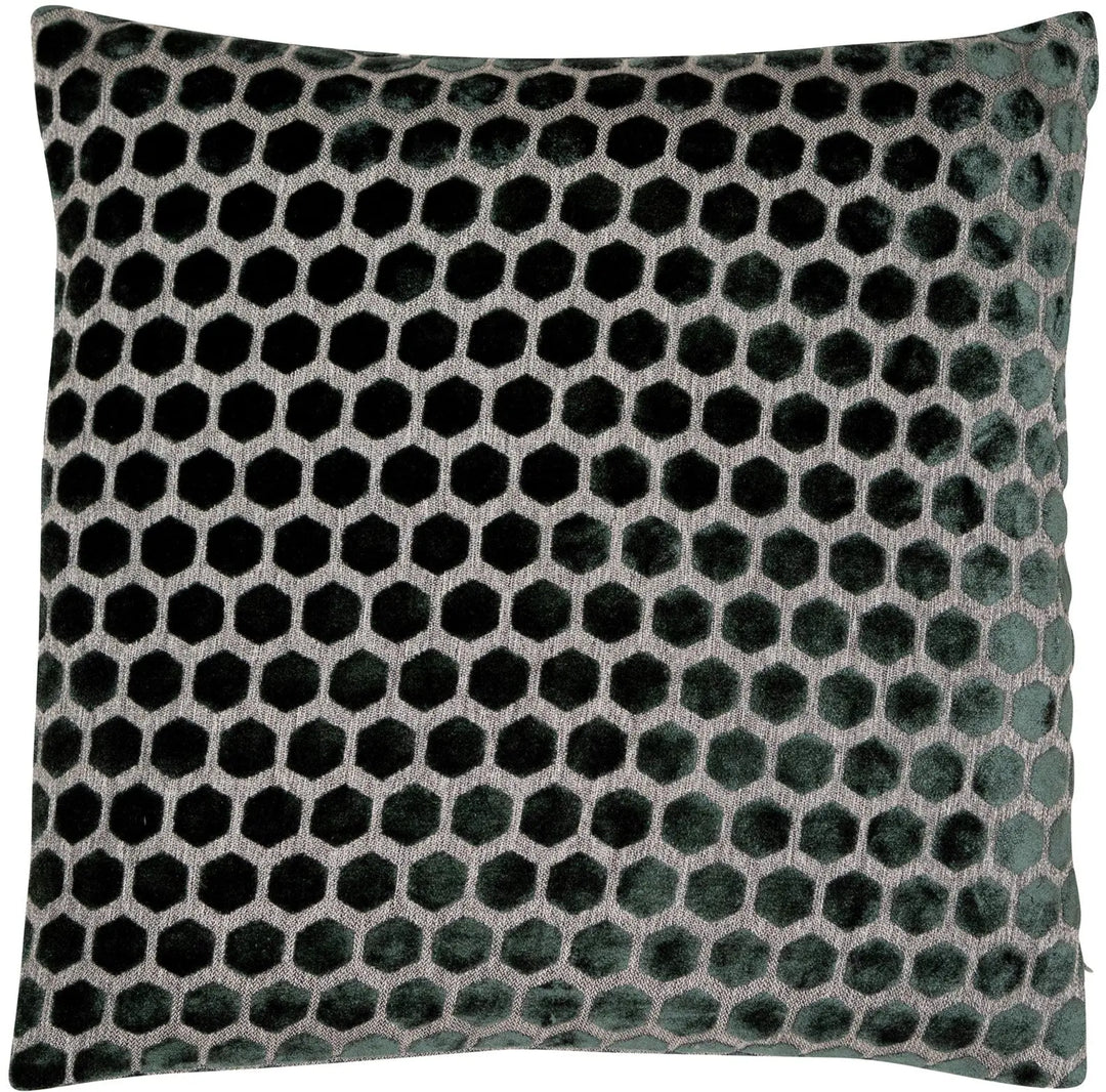 Malini Large Jorvik Pinegreen Cushion 56x56cm - LUX-HOM