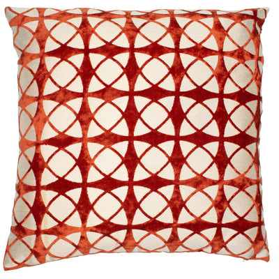 Malini Large Spiral Orange Cushion - LUX-HOM