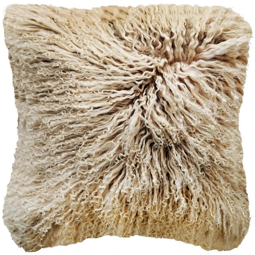 Malini Mongolian Cushion Natural 40x40cm - LUX-HOM