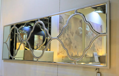Morocco Rectangular Wall Mirror - Silver - LUX-HOM