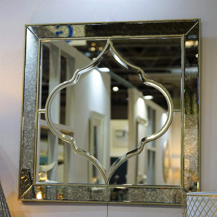 Morocco Square Wall Mirror - Champagne - LUX-HOM