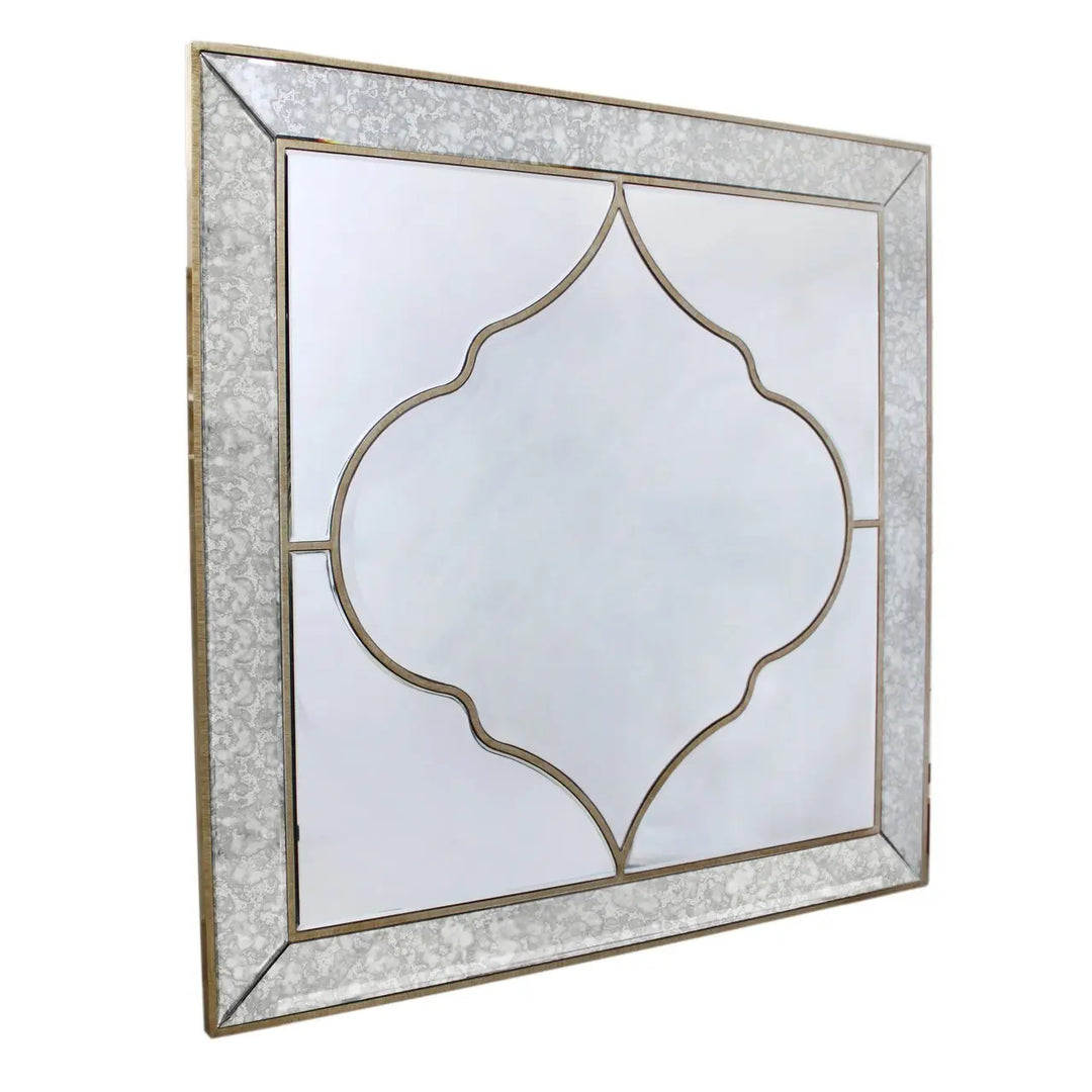 Morocco Square Wall Mirror - Champagne - LUX-HOM