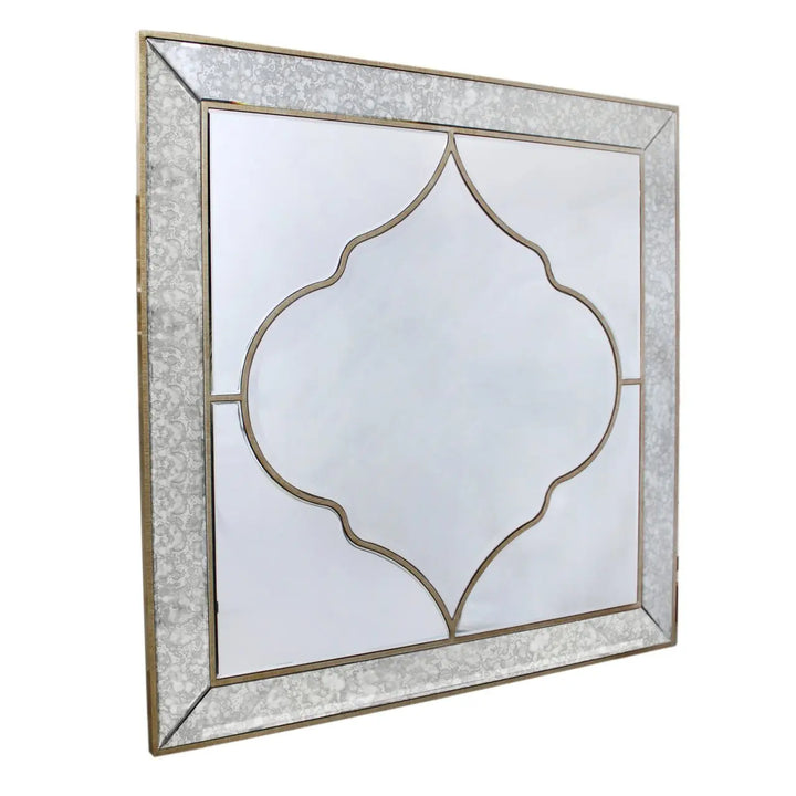 Morocco Square Wall Mirror - Champagne - LUX-HOM