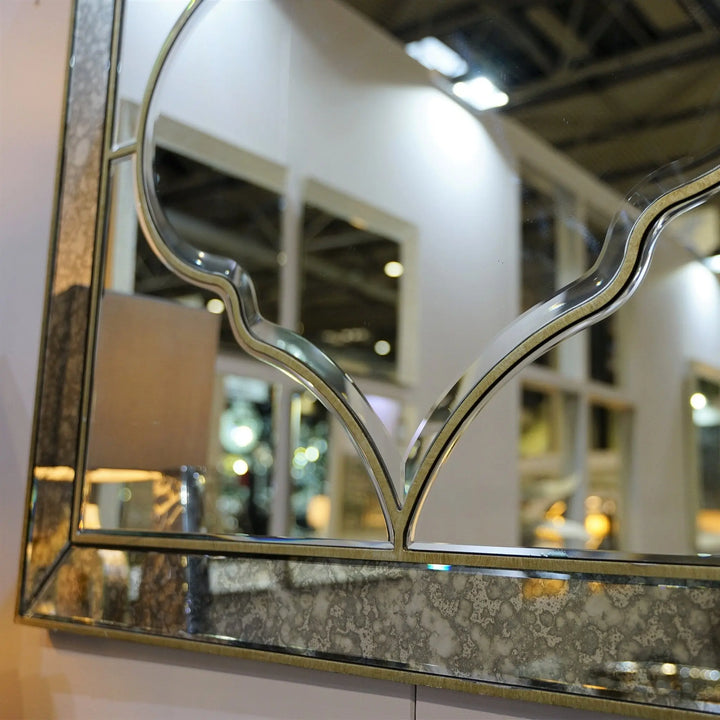 Morocco Square Wall Mirror - Champagne - LUX-HOM