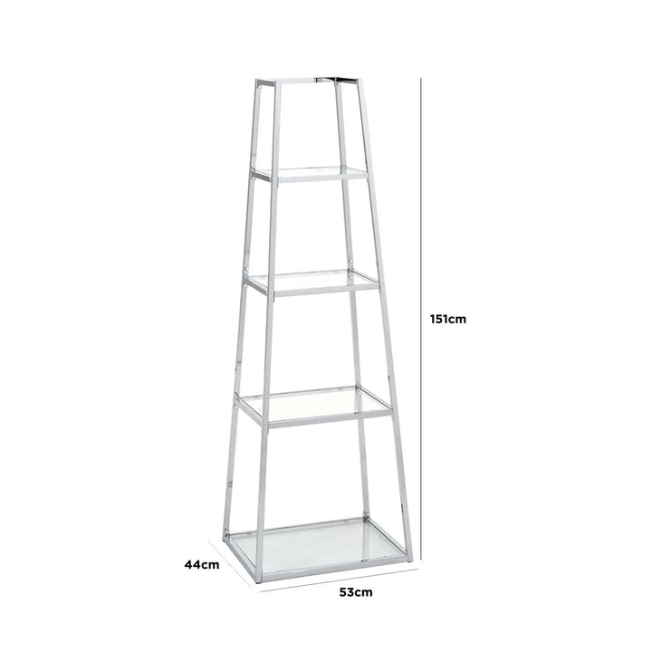 Rogan Ladder Display Unit Chrome Medium 151cm - LUX-HOM