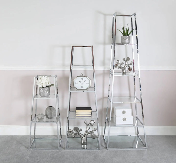 Rogan Ladder Display Unit Chrome Medium 151cm - LUX-HOM