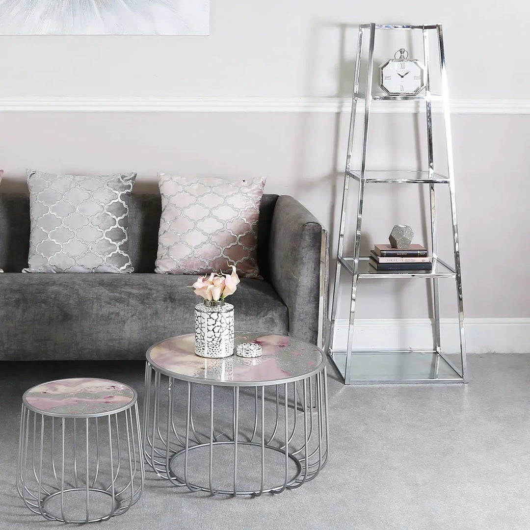 Rogan Ladder Display Unit Chrome Medium 151cm - LUX-HOM