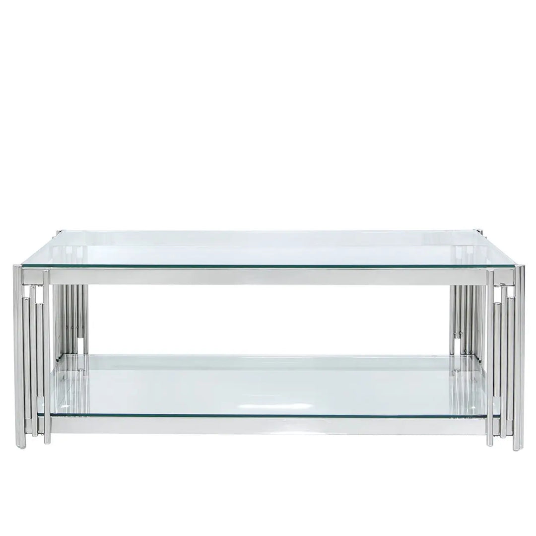 Cohen Glass and Metal Coffee Table Chrome - NJ Home Interiors, image size:1080x1080